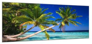 Obraz skleněný tropický ráj Maledivy - 52 x 60 cm