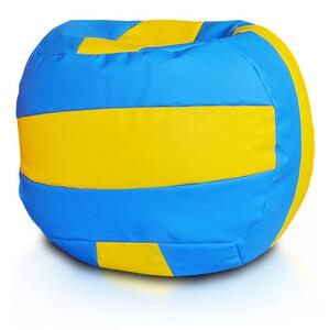 Sedací vak míč volleyball ekokůže 290l TiaHome - žlutá