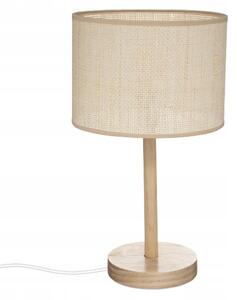 LAMPA STOLNÍ béžová SKANDINÁVSKÁ dřevěná 42 cm
