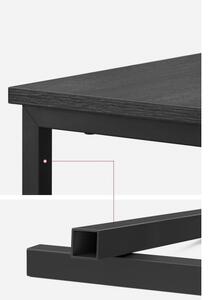 Odkládací stolek s vestavěnými zásuvkami a USB porty ROD 60x35 cm černá
