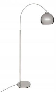 PODLAHOVÁ LAMPA OBLOUKOVÁ KOVOVÁ STŘÍBRNÁ 177 CM NAPÁJENÍ ZE SÍTĚ E27