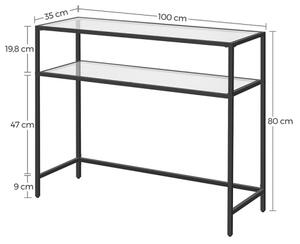 Konzolový stolek CIREL 100x35 cm černá