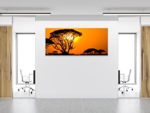 Obraz skleněný západ slunce Afrika Keňa - 30 x 60 cm