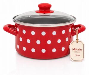 Tradiční Hrnec Metalac Dots on red 2 l