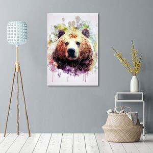 Obraz na plátně Barevná hlava medvěda - Cornel Vlad Rozměry: 40 x 60 cm