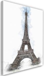 Obraz na plátně Eiffelova věž jako ručně malovaná - Cornel Vlad Rozměry: 40 x 60 cm