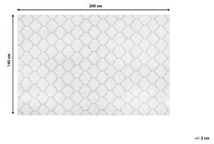 Oboustranný šedý koberec s geometrickým vzorem 140x200 cm AKSU