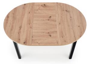 Rozkládací jídelní stůl CALMIO 102/142x102 cm dub artisan/černá