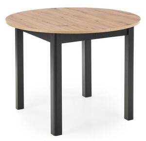 Rozkládací jídelní stůl CALMIO 102/142x102 cm dub artisan/černá