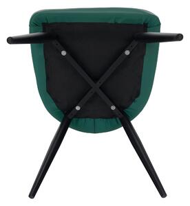 Jídelní židle, ekokůže zelená / kov, KALINA
