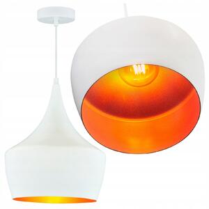 Závěsné svítidlo Goldlux MODERN bílo-zlaté 1xE27