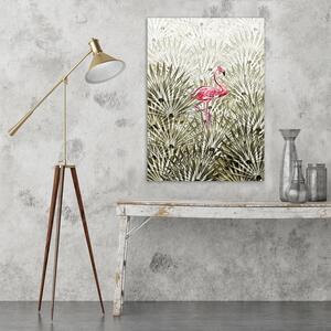Obraz na plátně Plameňák v džungli - Rubiant Rozměry: 40 x 60 cm