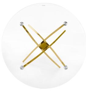 Jídelní stůl ESTEN 100 cm čirá/zlatá