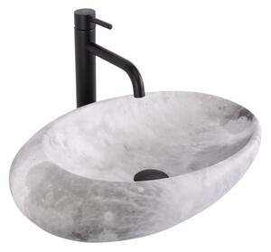 REA-U6651 - Umyvadlo na desku ROXY 31x49 cm keramika/šedá/imitace kamene