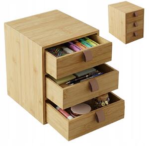 Organizér na šperky EDAXO bambusový hnědý 20x15x21 cm