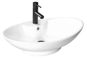 REA-00692 - Umyvadlo na desku ROSA 44x66 cm keramika/lesklá bílá