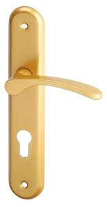 AC-T SERVIS Dveřní klika VIOLA zlatá - oválné štítové kování 72 mm Provedení štítu: PZ - fabkový klíč