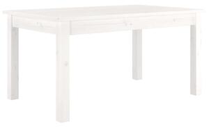 Konferenční stolek bílý 80 x 50 x 40 cm masivní borové dřevo