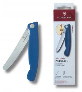 Nůž piknikový skládací Victorinox Swiss Classic 11 cm zoubkovaný modrý