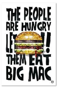 Obraz na plátně Nápis a velký hamburger - Rubiant Rozměry: 40 x 60 cm