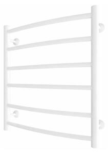 Koupelnový žebříkový radiátor INOX CLASSIC 122W/230V 57x53 cm nerez/bílá