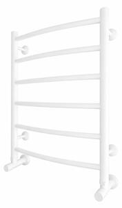 Koupelnový žebříkový radiátor INOX CLASSIC 120W/230V 57x43 cm nerez/bílá