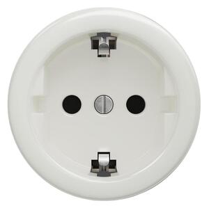 Kliklap - Retro zásuvka domovní bez rámečku SCHUKO 230V/16A keramická bílá