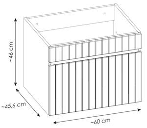 COMAD ICONIC CASHMERE 82-60-D-1S - Koupelnová skříňka pod umyvadlo ICONIC béžová