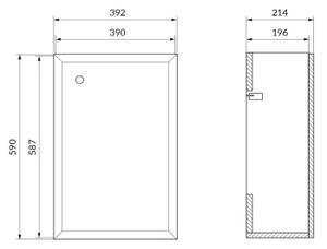 Cersanit S1022-003 -Závěsná koupelnová skříňka pod umyvadlo MILLE 40x22 cm černá
