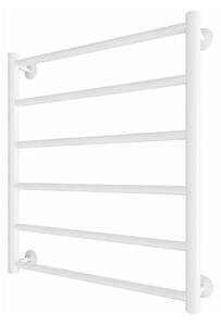 Koupelnový žebříkový radiátor INOX FLAT 122W/230V 57x43 cm nerez/bílá