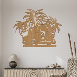Dřevo života | Dřevěná dekorace na zeď HOLIDAY CAR | Rozměry (cm): 60x45 | Barva: Buk