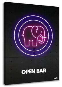 Obraz na plátně Sloní neon - Rubiant Rozměry: 40 x 60 cm