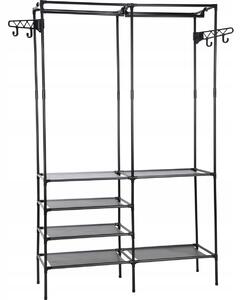 Šatní skříň na oblečení STORAGE SOLUTIONS 108 x 36 x 170 cm Černá