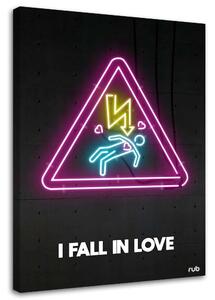 Obraz na plátně Láska neonová - Rubiant Rozměry: 40 x 60 cm