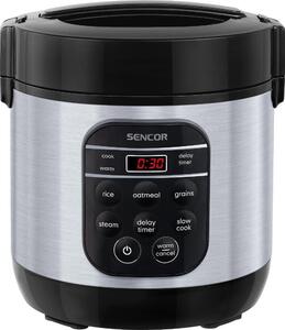 Sencor - Multifunkční rýžovar 350W/230V 0,6 l nerez/černá