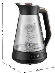 Sencor - Rychlovarná konvice s termoregulací 1,5 l 2150W/230V černá/rose gold
