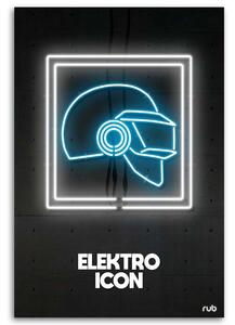 Obraz na plátně Neonová elektricky modrá ikona - Rubiant Rozměry: 40 x 60 cm