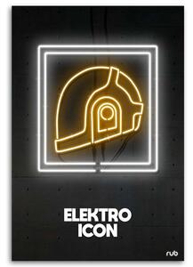 Obraz na plátně Neonová elektrická ikona - Rubiant Rozměry: 40 x 60 cm