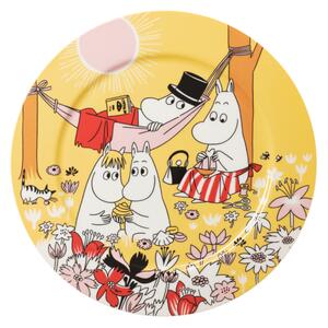 Arabia Servírovací talíř Moom Family time 30cm, žlutý