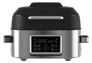 Sencor - Multifunkční horkovzdušná fritéza a gril 1660W/230V 6 l m. chrom/černá
