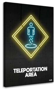 Obraz na plátně Neonový teleportační spot - Rubiant Rozměry: 40 x 60 cm