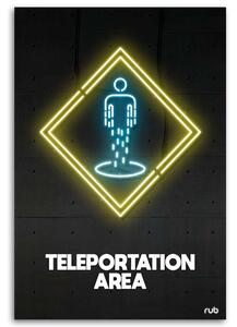 Obraz na plátně Neonový teleportační spot - Rubiant Rozměry: 40 x 60 cm