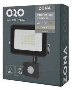 LED reflektor ORO ZONA, 30 W, 2400 lm, s pohybovým senzorem NW-B-PIR