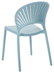 Sada 4 jídelních židlí modré OSTIA