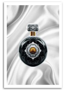 Obraz na plátně Šedý parfém na bílém pozadí - Rubiant Rozměry: 40 x 60 cm