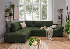 ROHOVÁ SEDAČKA, textil, tmavě zelená P & B - Sedací soupravy, Online Only