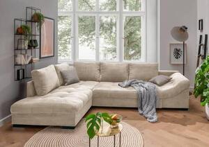 ROHOVÁ SEDAČKA, textil, béžová P & B - Sedací soupravy, Online Only