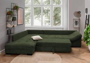 ROHOVÁ SEDAČKA, textil, tmavě zelená P & B - Sedací soupravy, Online Only