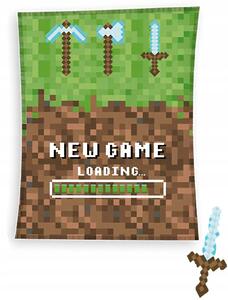 Dětská deka Carbotex 200 x 150 cm, vícebarevná, motiv Minecraft