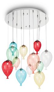 Ideal Lux Lustr CLOWN SP12 barevné balonky